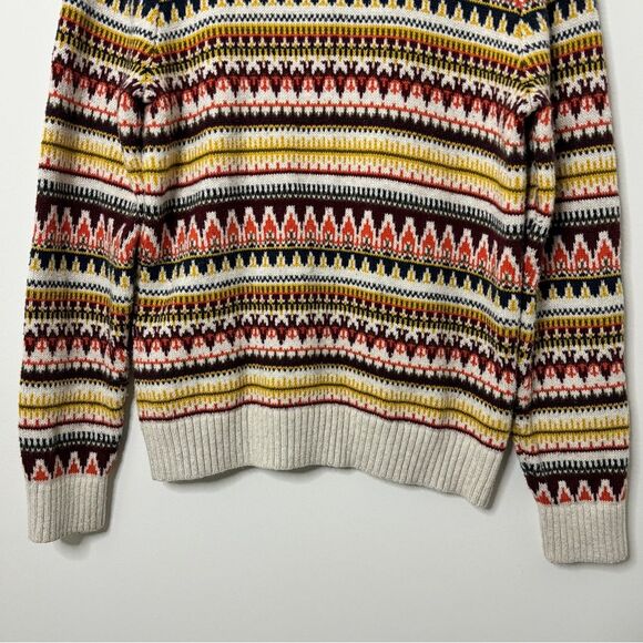 Abercrombie & Fitch Sweater Fair Isle Mens Medium Fall Ugly Christmas Knit Cozy - Picture 5 of 8